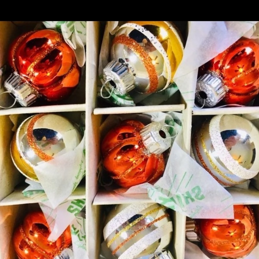 20 Harvest Radko Pumpkin Shaped Ball Ornaments